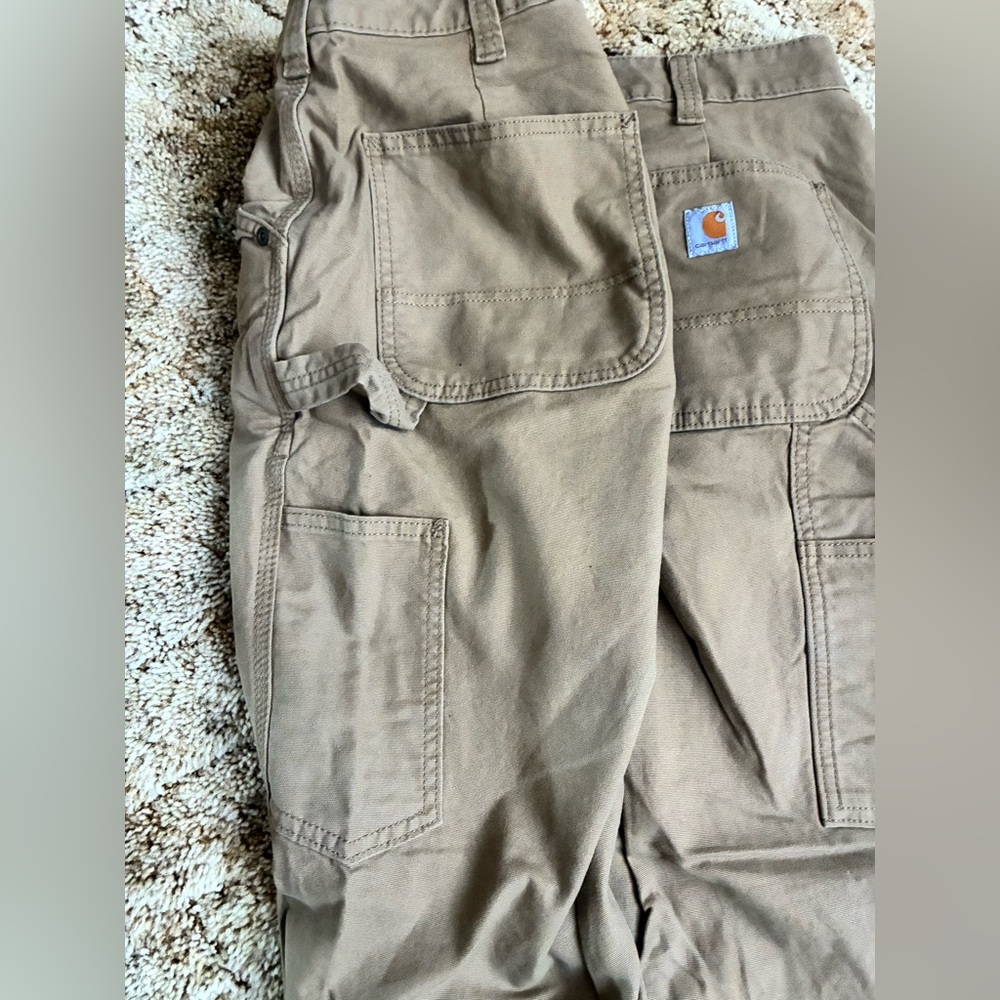 Carhartt Org. Fit Work Pants, Sz. 8, 5 Pocket Style/Side Pockets/Hammer Loop - Picture 9 of 11